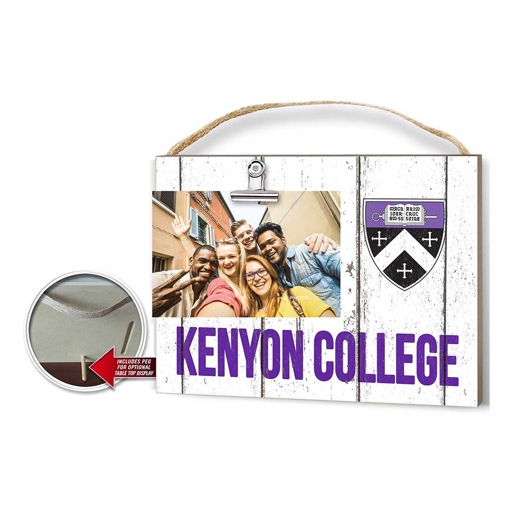 Clip It Weathered Logo Photo Frame Kenyon College