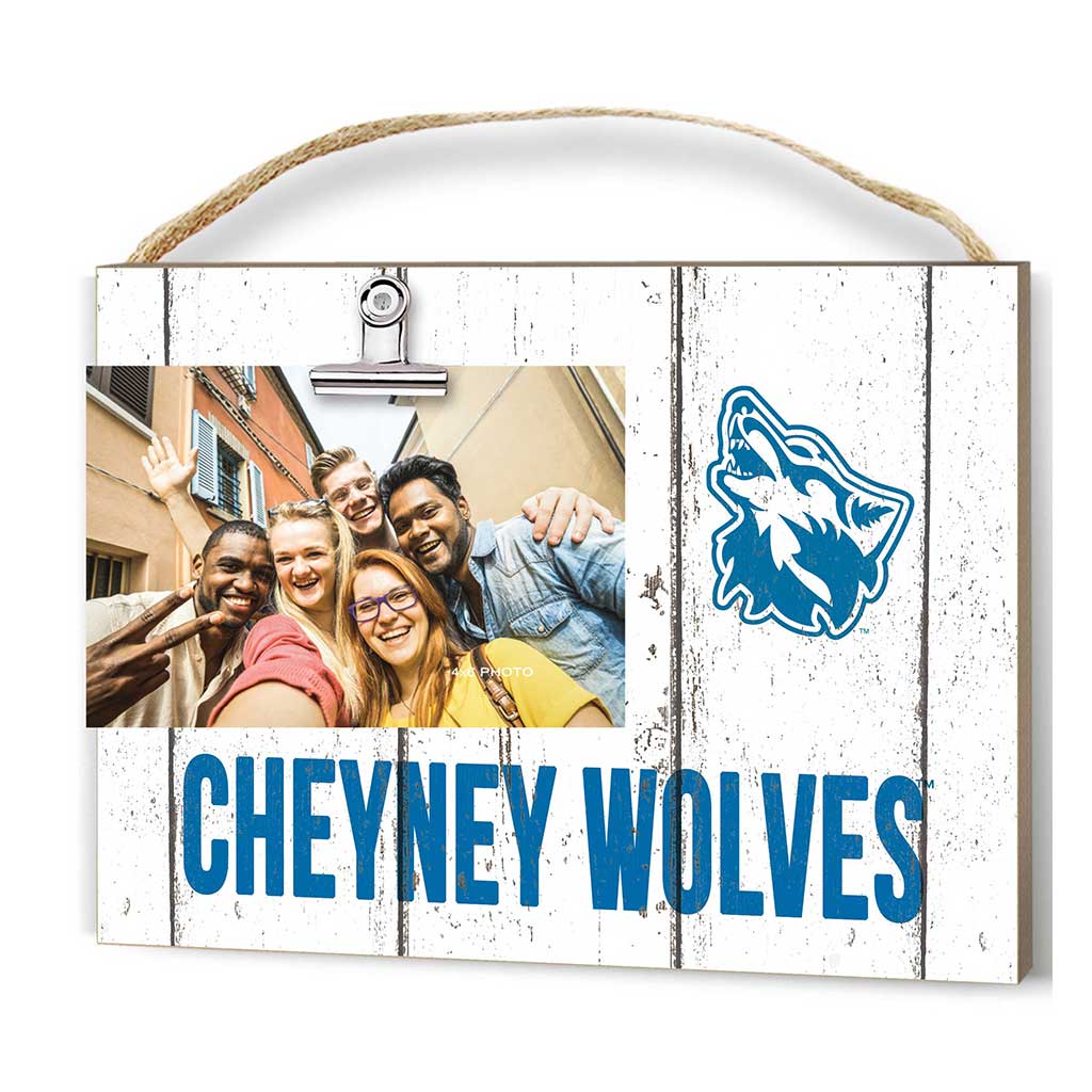 Clip It Weathered Logo Photo Frame Cheyney University Wolves
