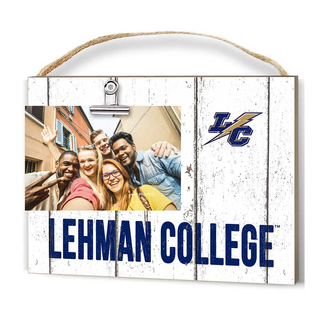 Clip It Weathered Logo Photo Frame Lehman College Lightning