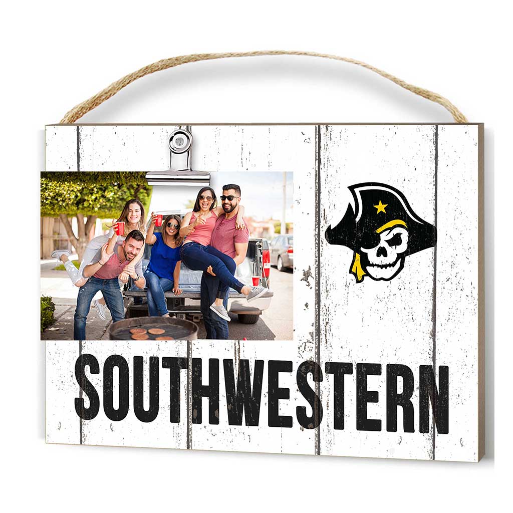 Clip It Weathered Logo Photo Frame Southwestern University Pirates
