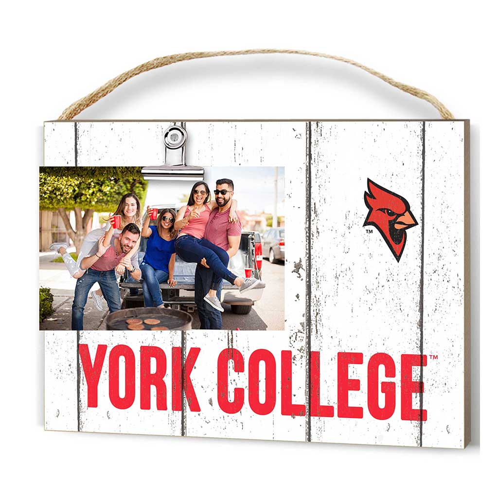 Clip It Weathered Logo Photo Frame York College Cardinals