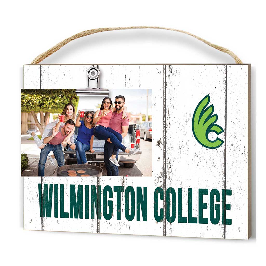 Clip It Weathered Logo Photo Frame Wilmington College Quakers