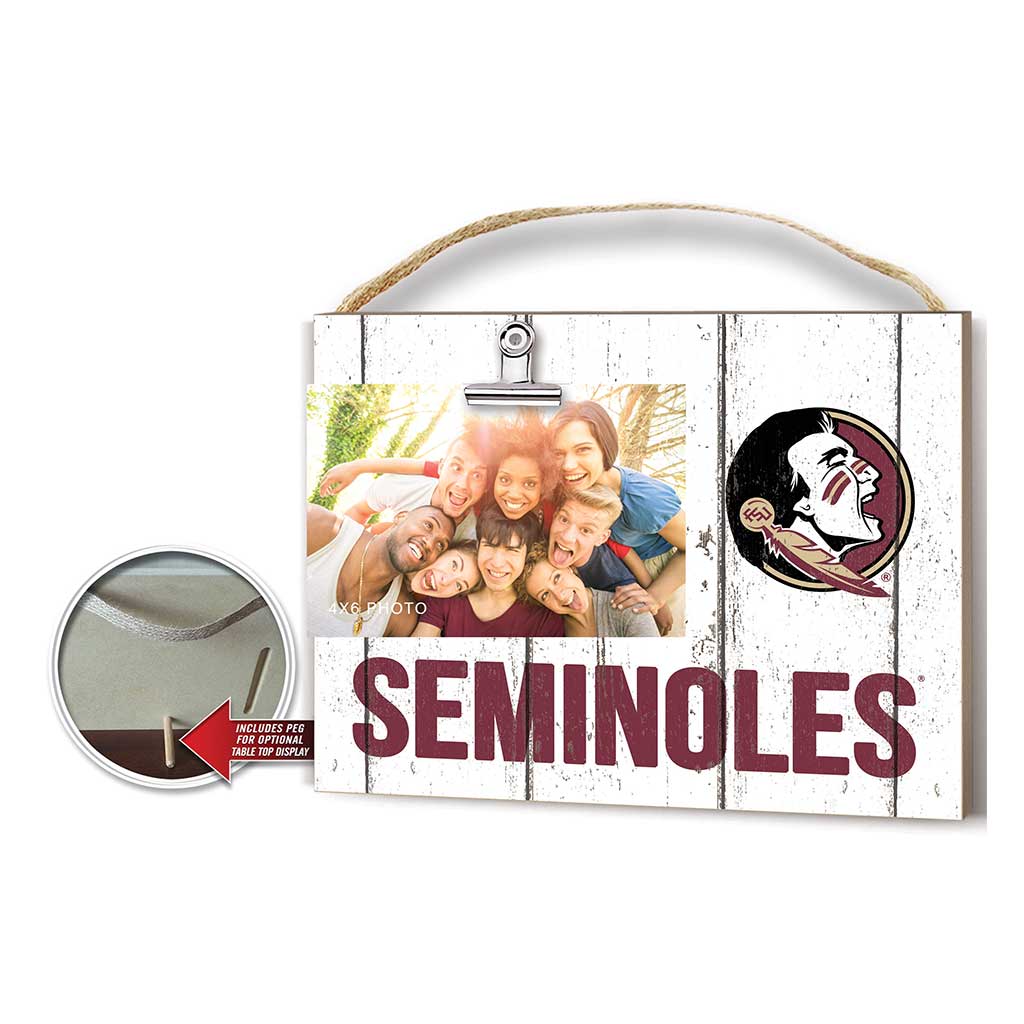 Clip It Weathered Logo Photo Frame Florida State Seminoles