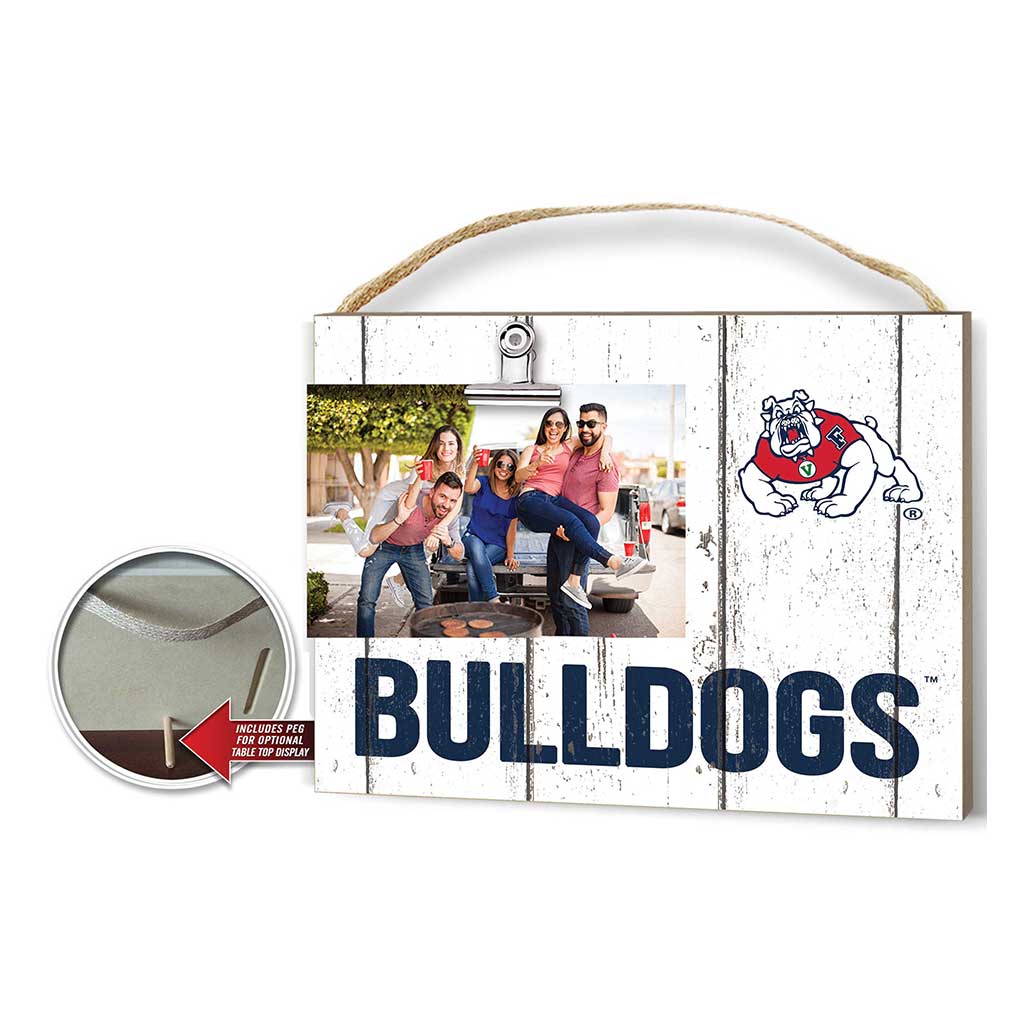 Clip It Weathered Logo Photo Frame Fresno State Bulldogs