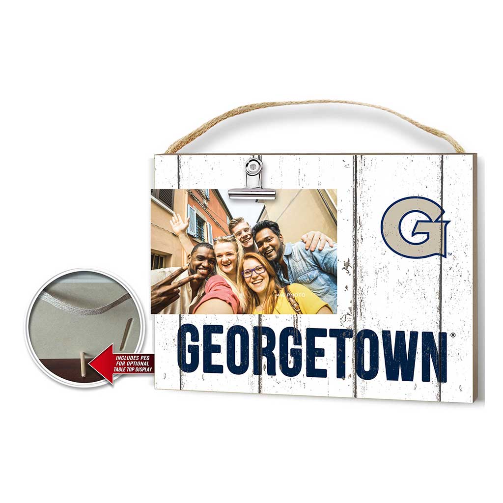 Clip It Weathered Logo Photo Frame Georgetown Hoyas