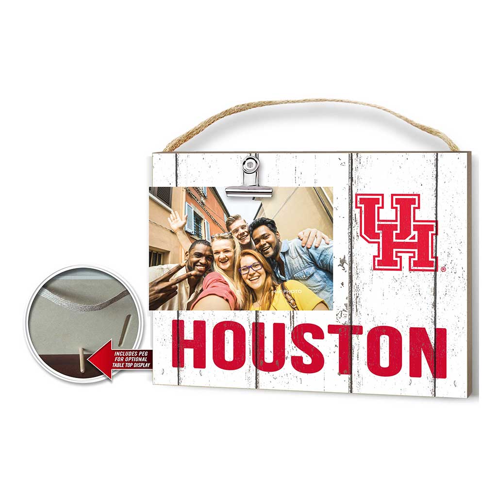 Clip It Weathered Logo Photo Frame Houston Cougars