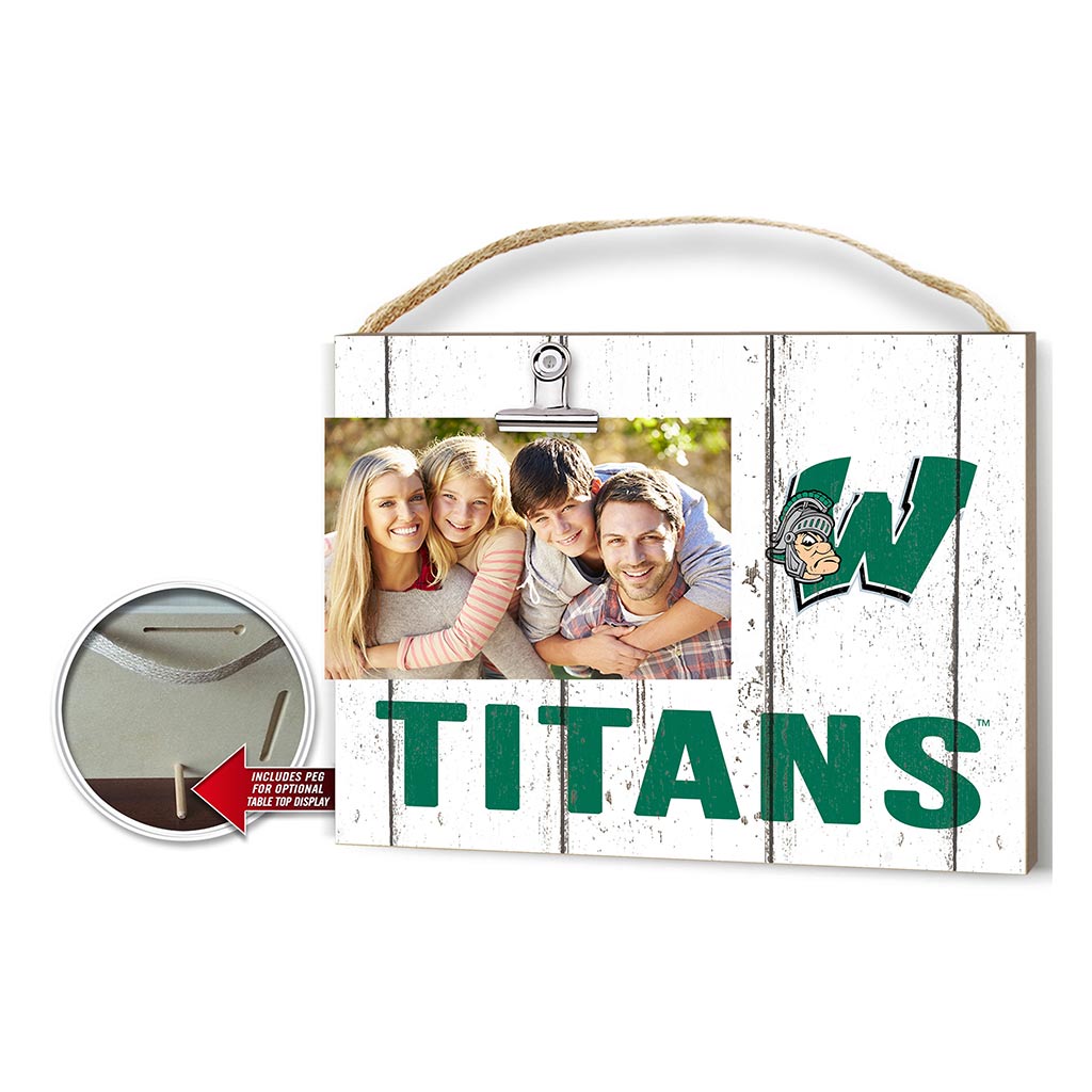 Clip It Weathered Logo Photo Frame Illinois Wesleyan Titans