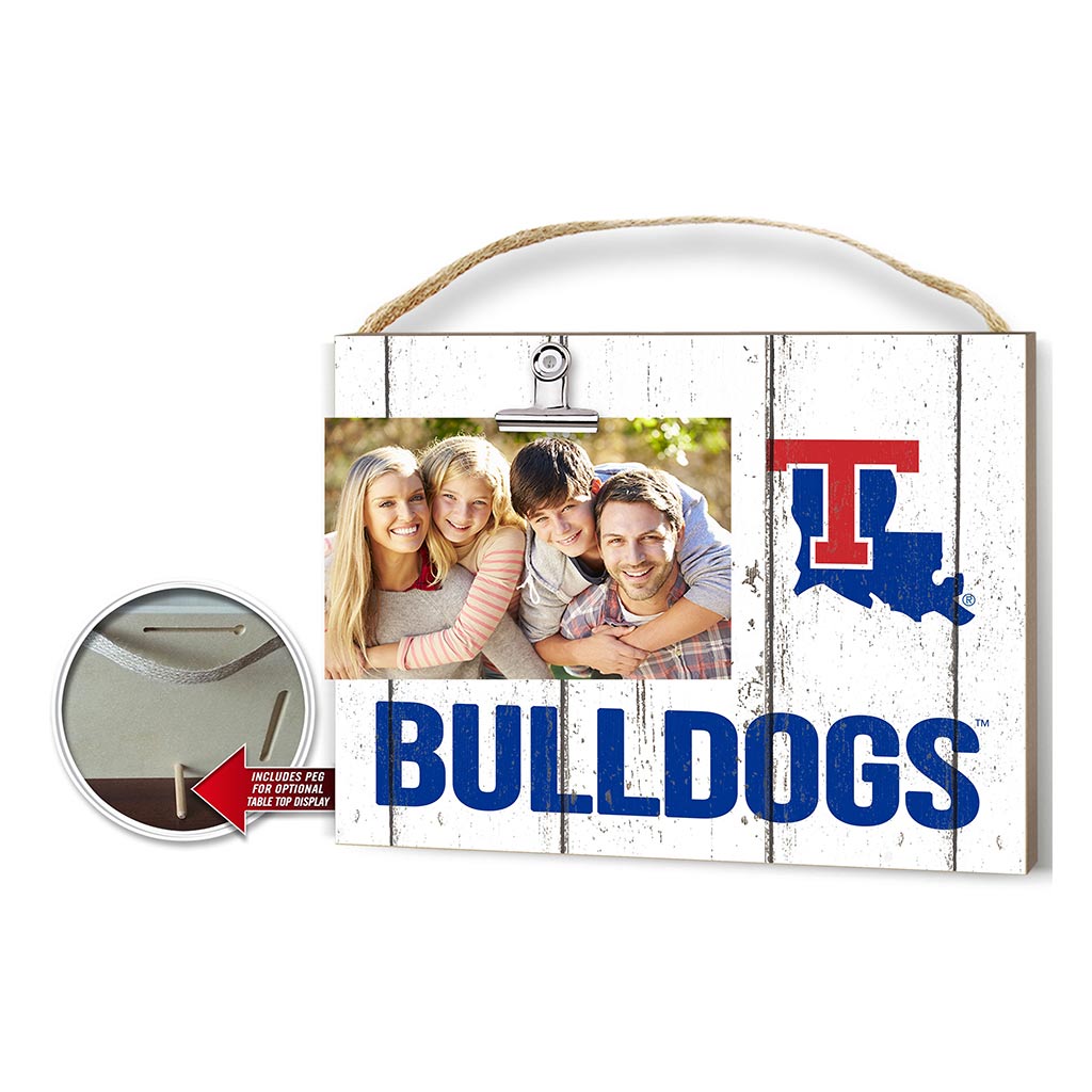 Clip It Weathered Logo Photo Frame Louisiana Tech Bulldogs