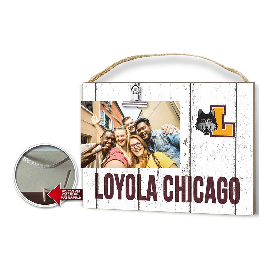 Clip It Weathered Logo Photo Frame Loyola Chicago Ramblers