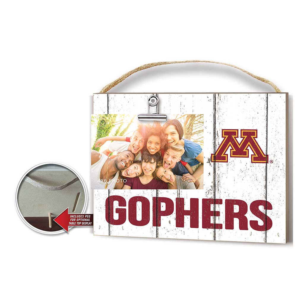 Clip It Weathered Logo Photo Frame Minnesota Golden Gophers