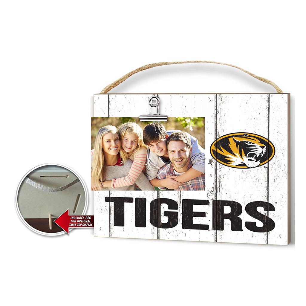 Clip It Weathered Logo Photo Frame Missouri Tigers