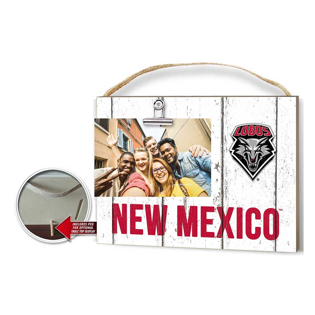 Clip It Weathered Logo Photo Frame New Mexico Lobos