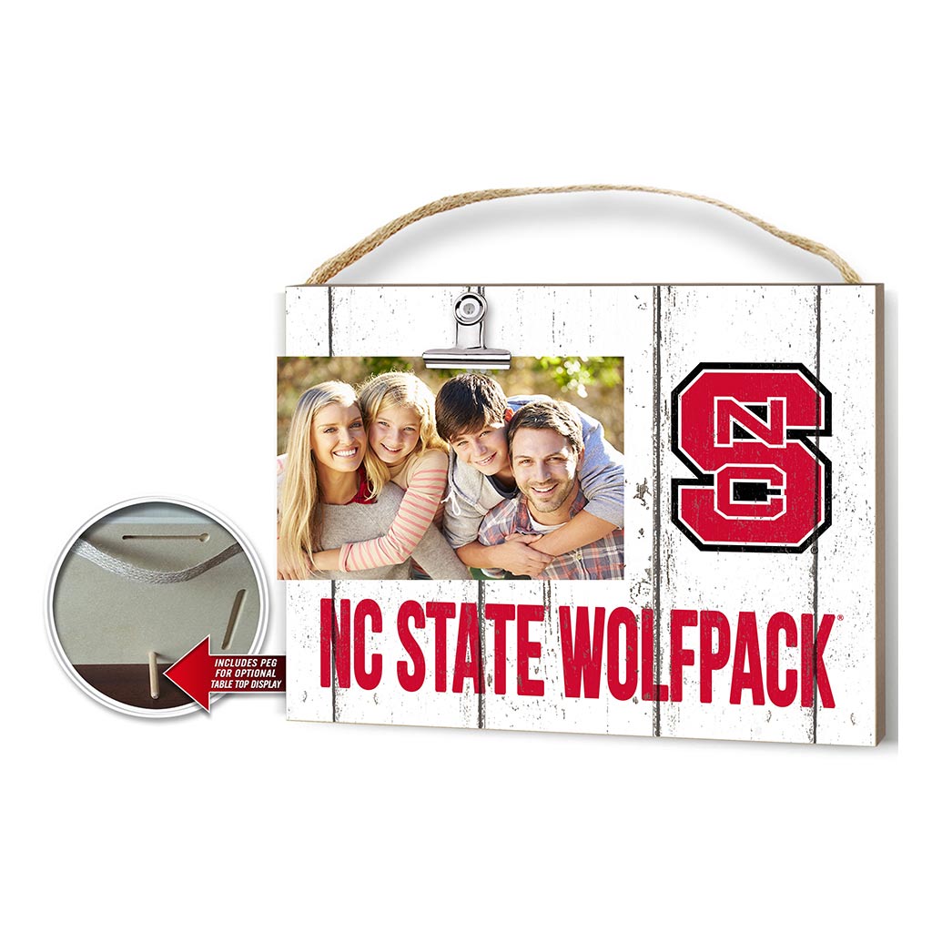Clip It Weathered Logo Photo Frame North Carolina State Wolfpack