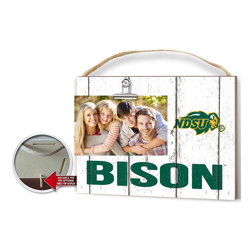 Clip It Weathered Logo Photo Frame North Dakota State Bison