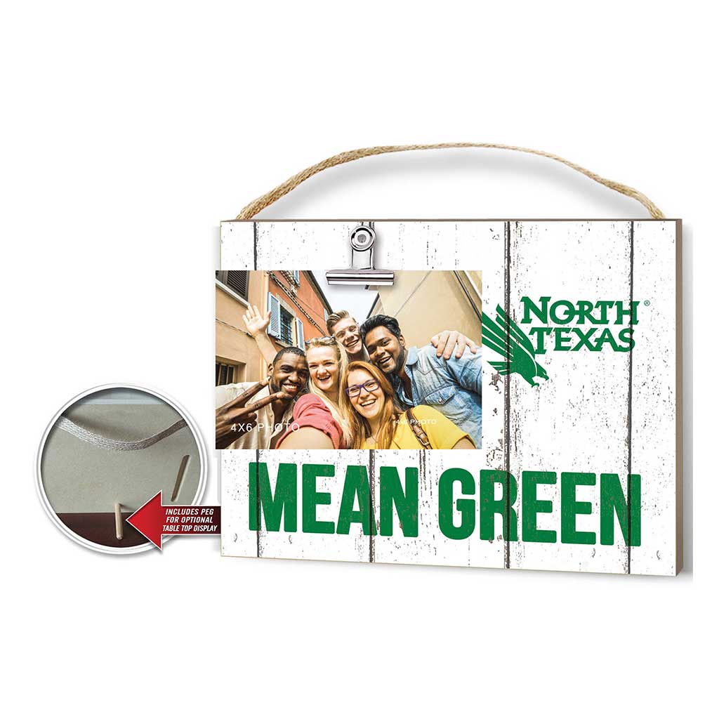 Clip It Weathered Logo Photo Frame North Texas Mean Green