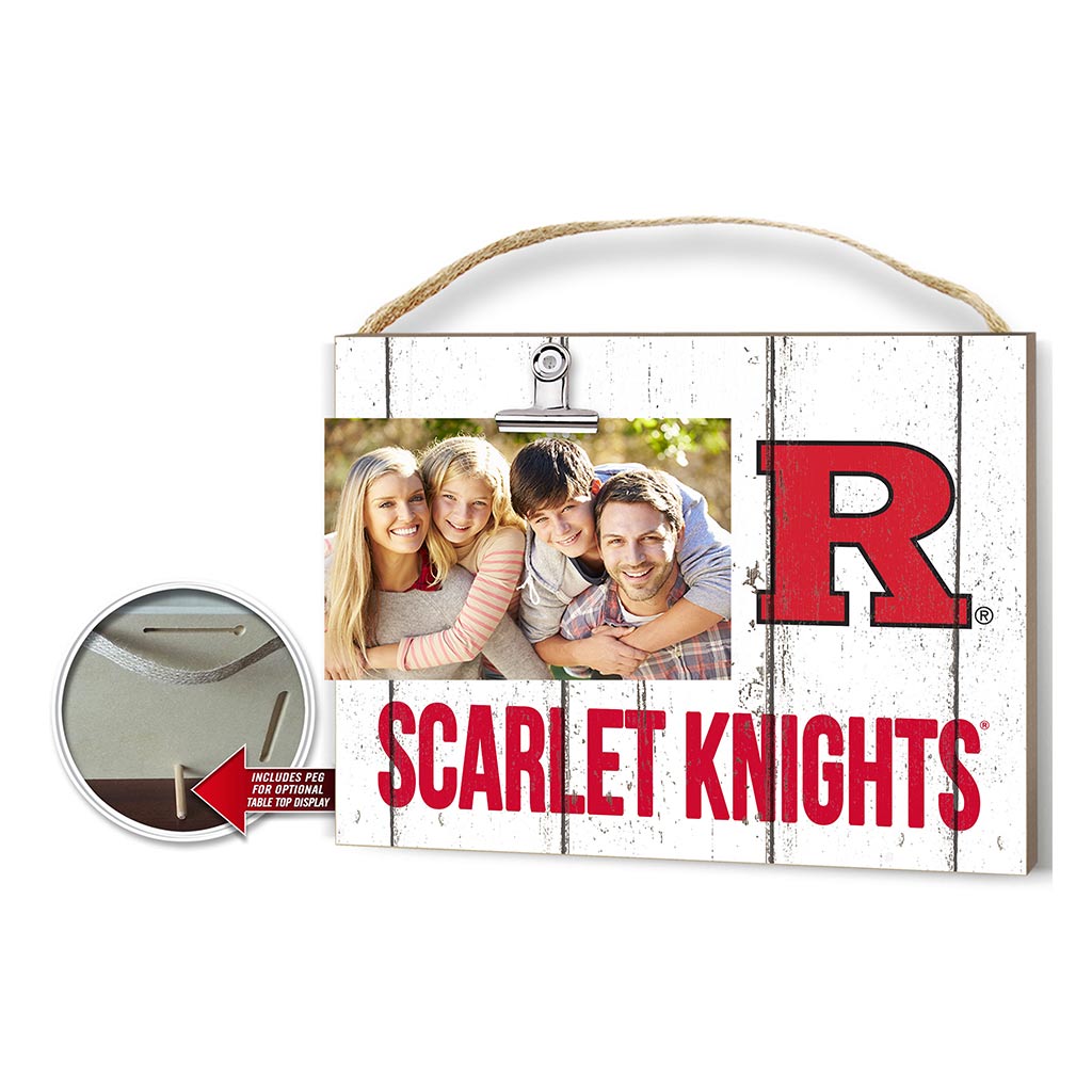 Clip It Weathered Logo Photo Frame Rutgers Scarlet Knights