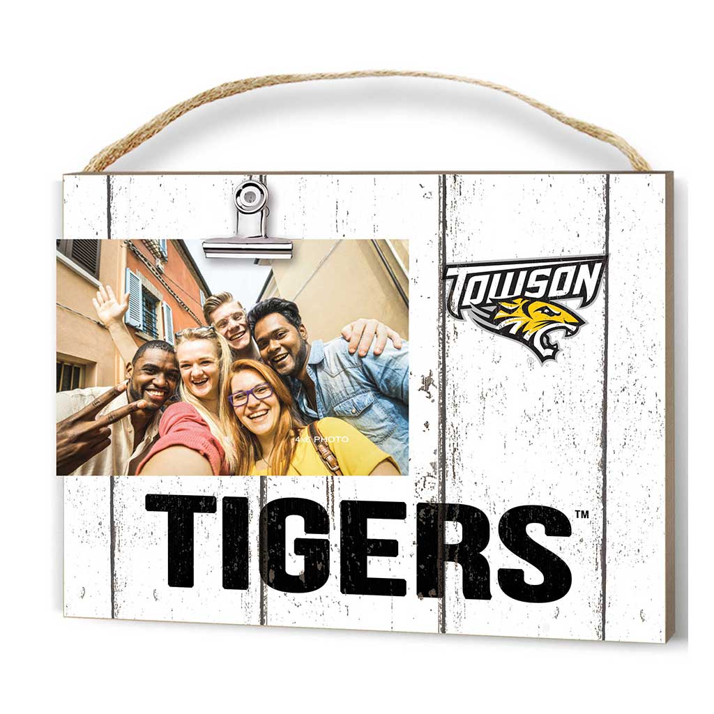 Clip It Weathered Logo Photo Frame Towson University Tigers