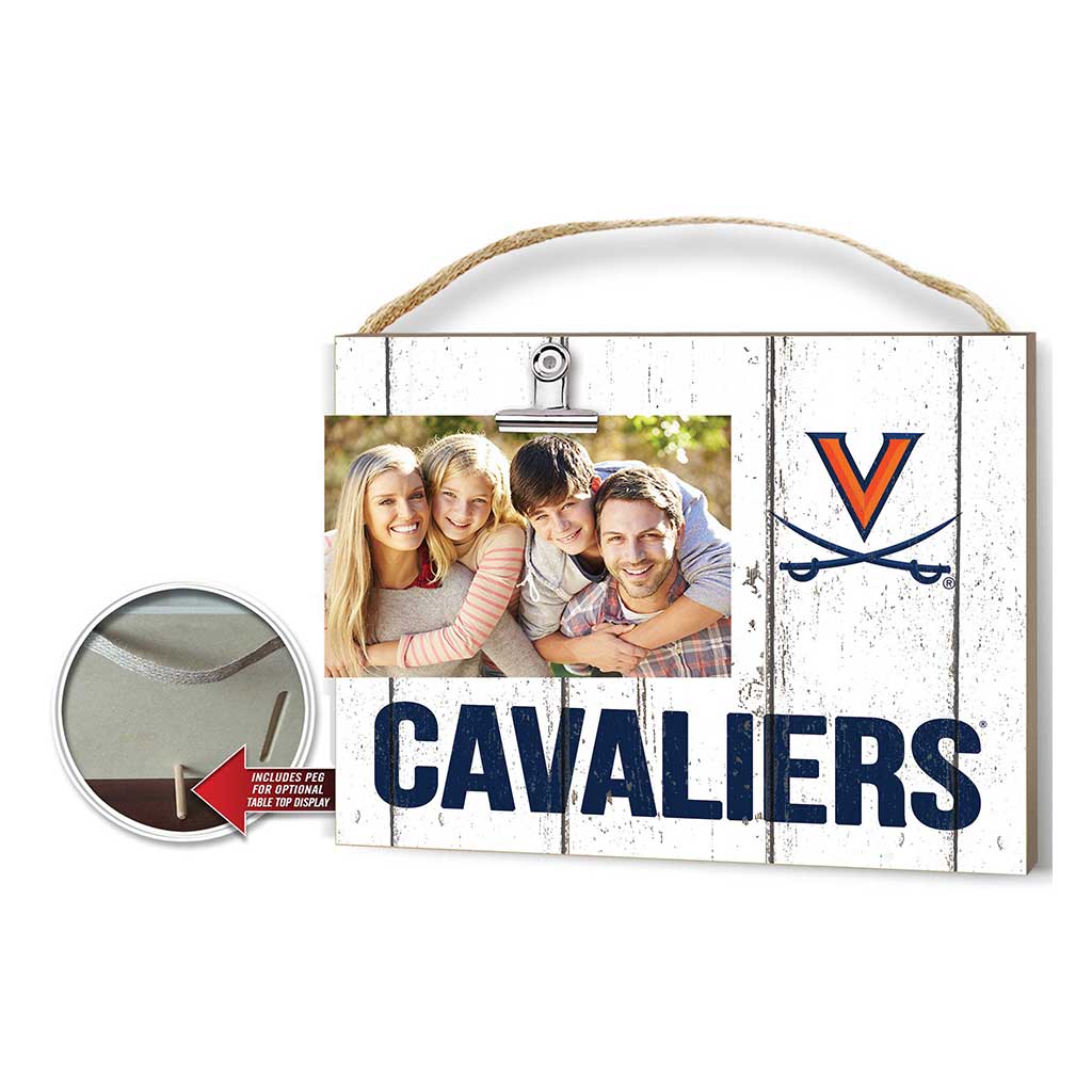 Clip It Weathered Logo Photo Frame Virginia Cavaliers
