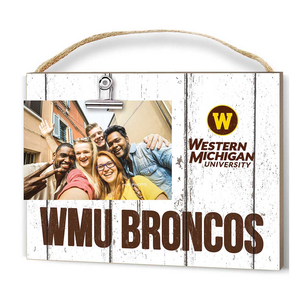 Clip It Weathered Logo Photo Frame Western Michigan Broncos