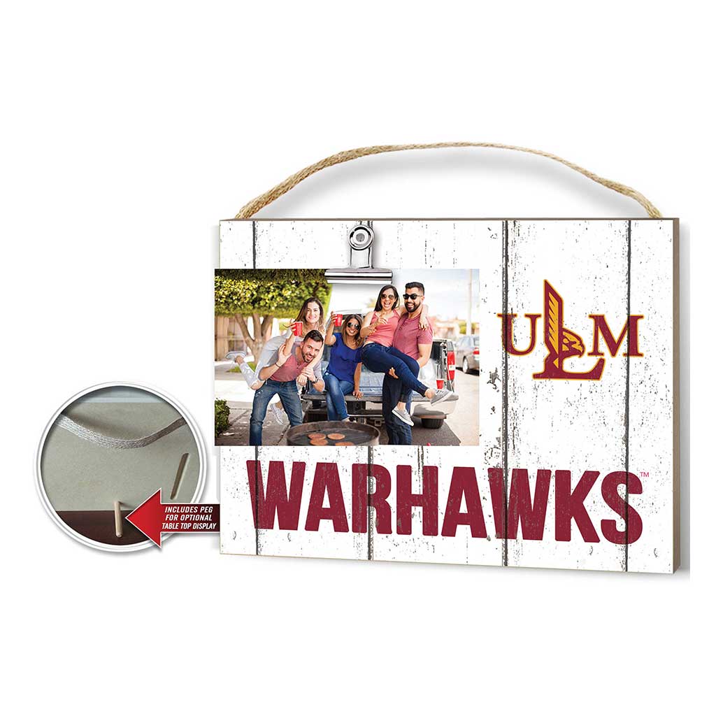 Clip It Weathered Logo Photo Frame The University of Louisiana at Monroe Warhawks