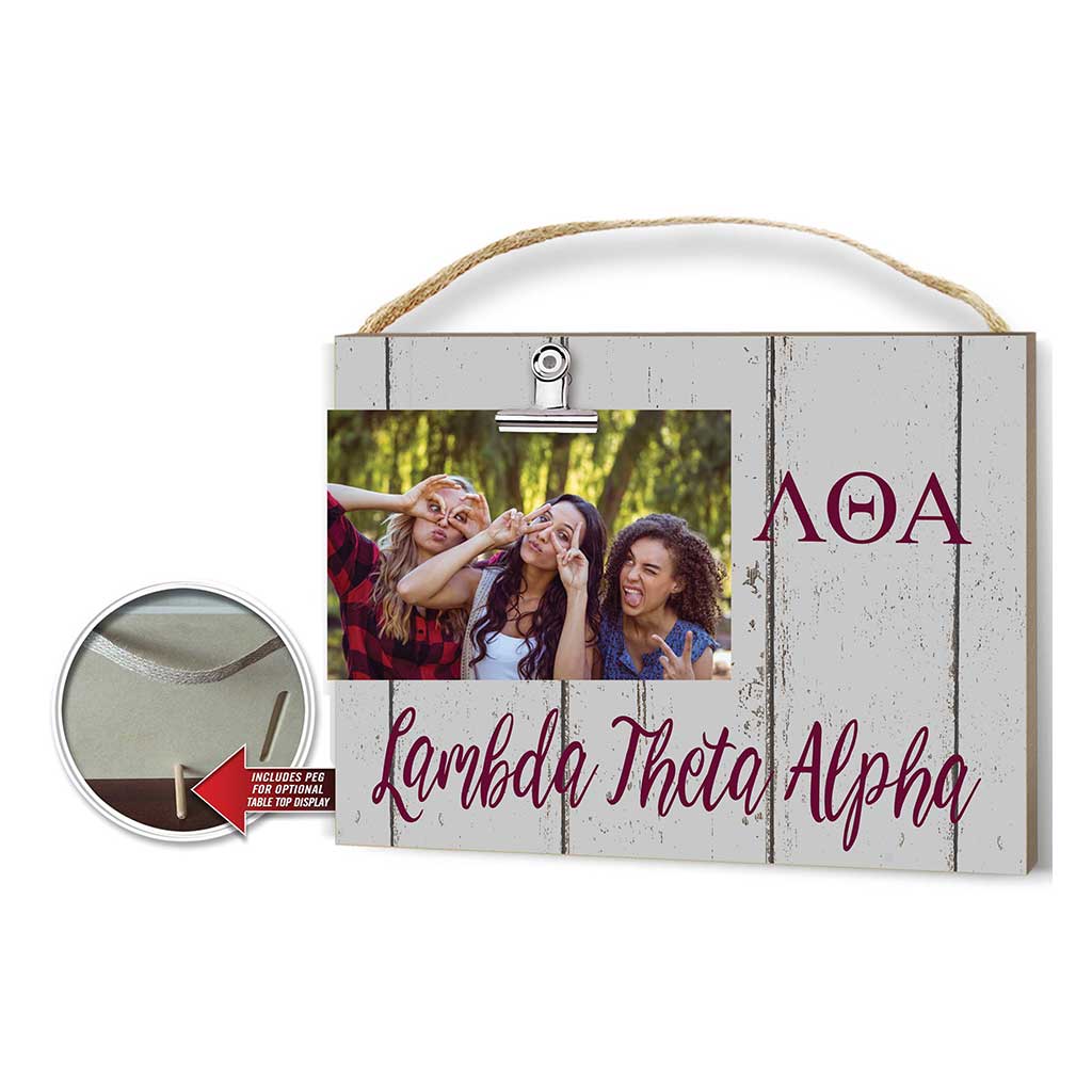 Clip It Weathered Logo Photo Frame Greek-Lamda Theta Alpha