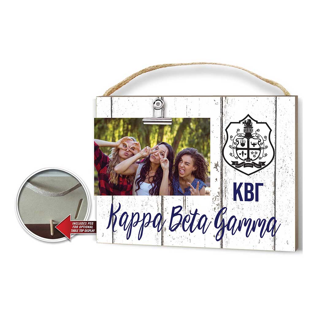 Clip It Weathered Logo Photo Frame Greek-Kappa Beta Gamma
