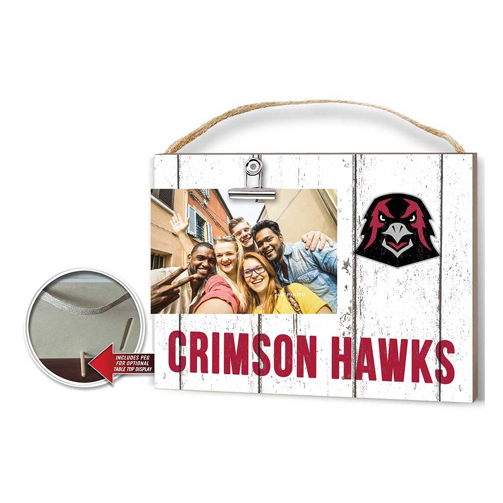 Clip It Weathered Logo Photo Frame Indiana University of Pennsylvania Crimson Hawks