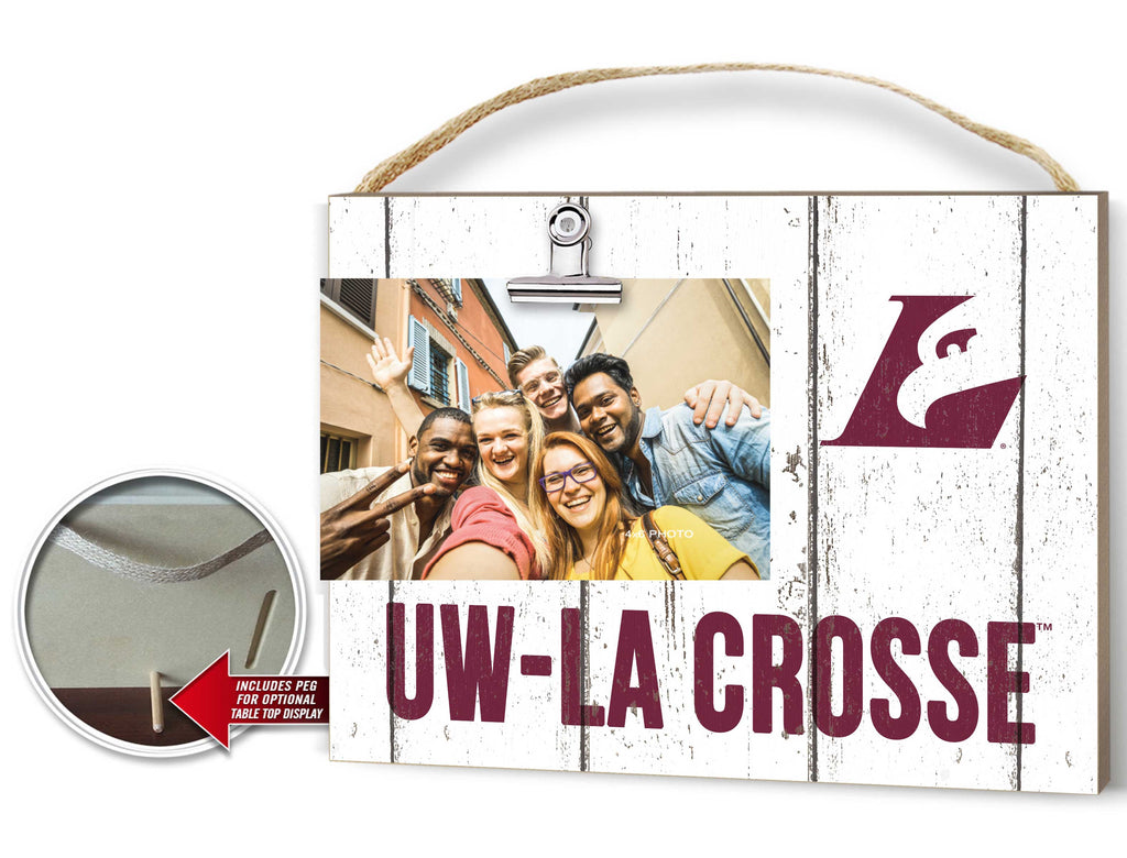 Clip It Weathered Logo Photo Frame La Crosse University Eagles