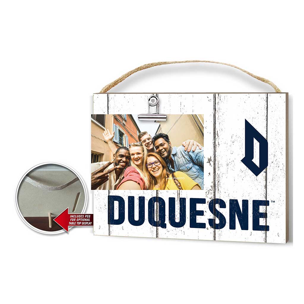 Clip It Weathered Logo Photo Frame Duquesne Dukes