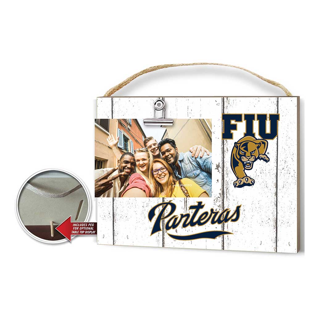 Clip It Weathered Logo Photo Frame Florida International University Golden Panthers