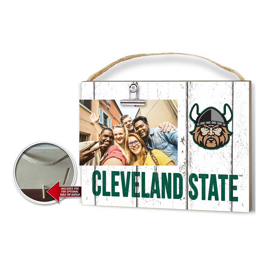Clip It Weathered Logo Photo Frame Cleveland State Vikings