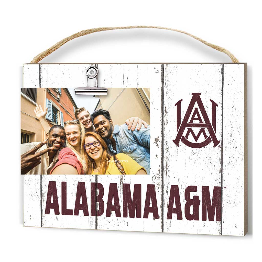 Clip It Weathered Logo Photo Frame Alabama A&M Bulldogs