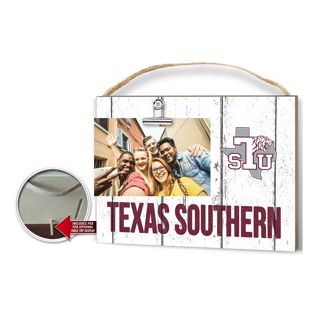 Clip It Weathered Logo Photo Frame Texas Southern Tigers