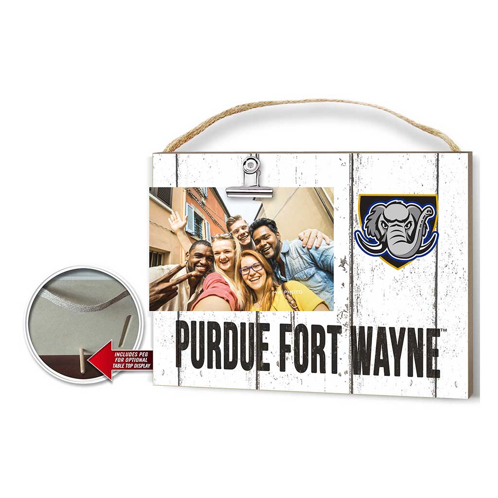 Clip It Weathered Logo Photo Frame Purdue Fort Wayne Mastodons