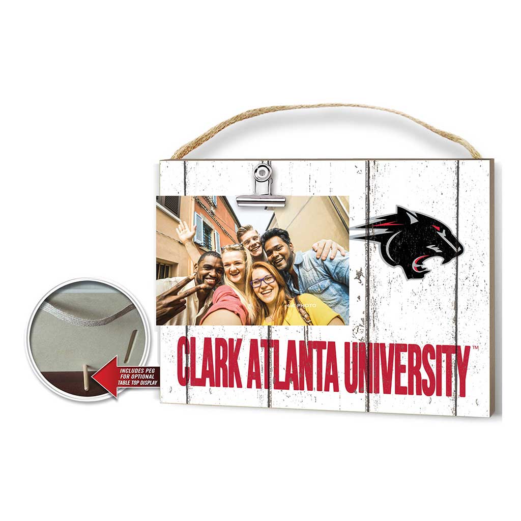 Clip It Weathered Logo Photo Frame Clark Atlanta University Panthers