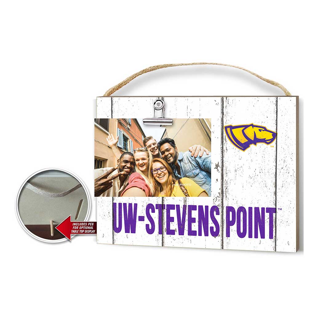 Clip It Weathered Logo Photo Frame University of Wisconsin Steven's Point Pointers