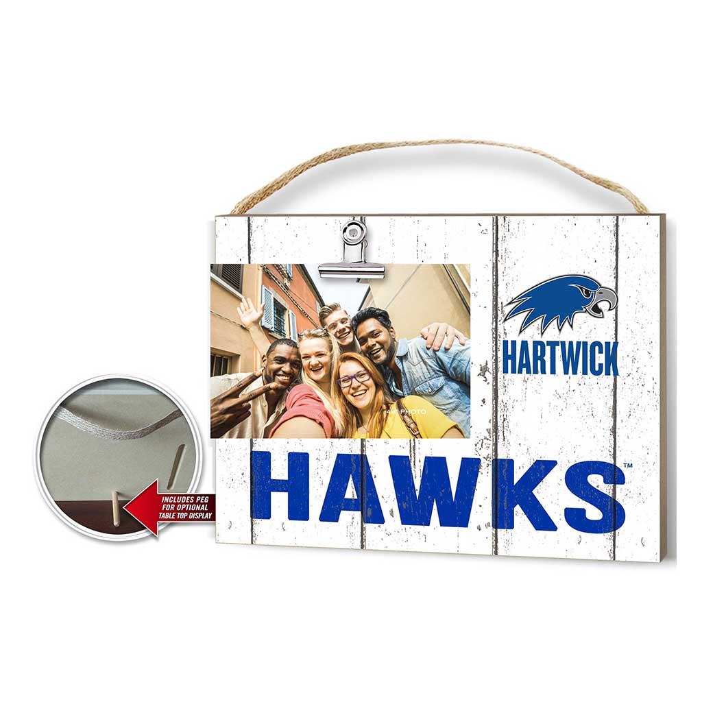 Clip It Weathered Logo Photo Frame Hartwick College HAWKS