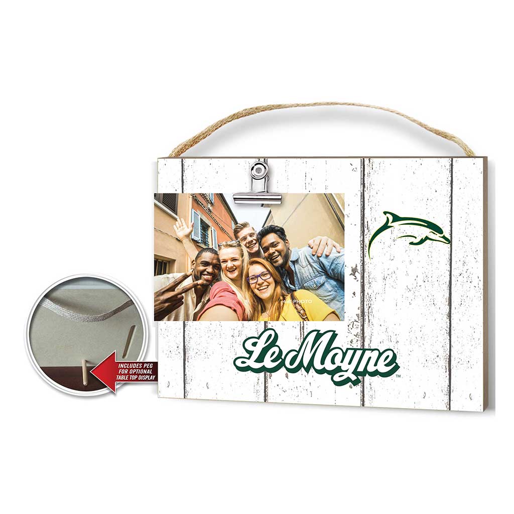 Clip It Weathered Logo Photo Frame Le Moyne College DOLPHINS