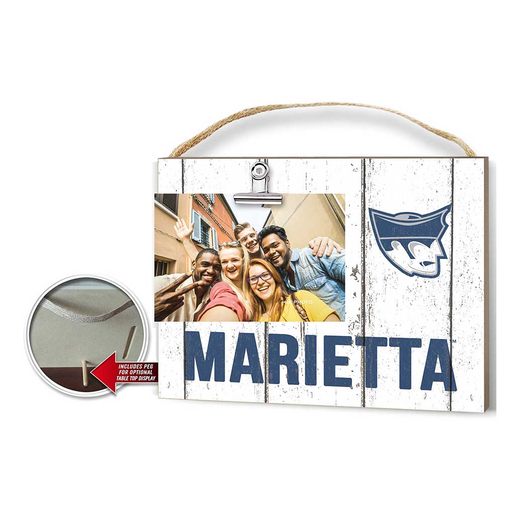Clip It Weathered Logo Photo Frame Marietta College Pioneers