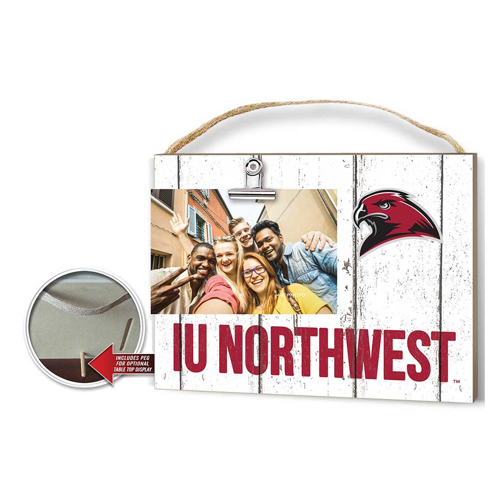 Clip It Weathered Logo Photo Frame Indiana University Northwest Redhawks