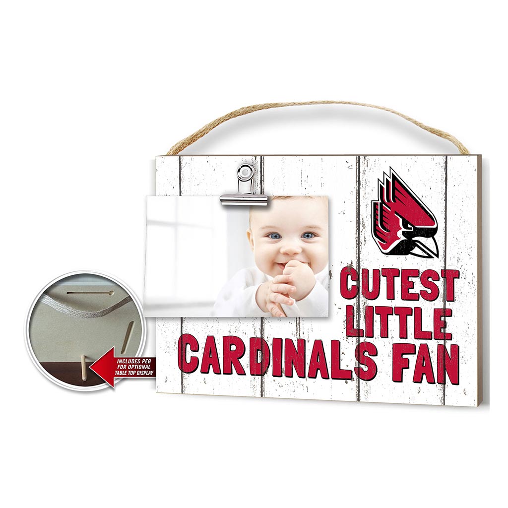 Cutest Little Weathered Logo Clip Photo Frame Ball State Cardinals