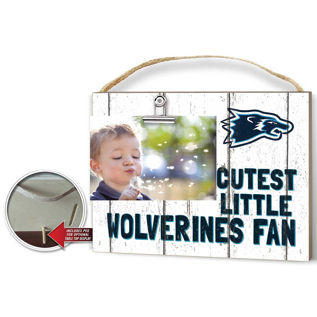 Cutest Little Weathered Logo Clip Photo Frame Wesley College Wolverines