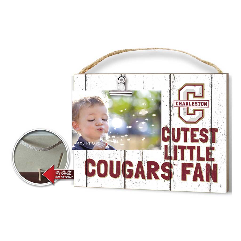 Cutest Little Weathered Logo Clip Photo Frame Charleston College Cougars