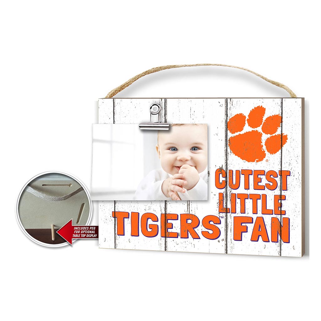 Cutest Little Weathered Logo Clip Photo Frame Clemson Tigers