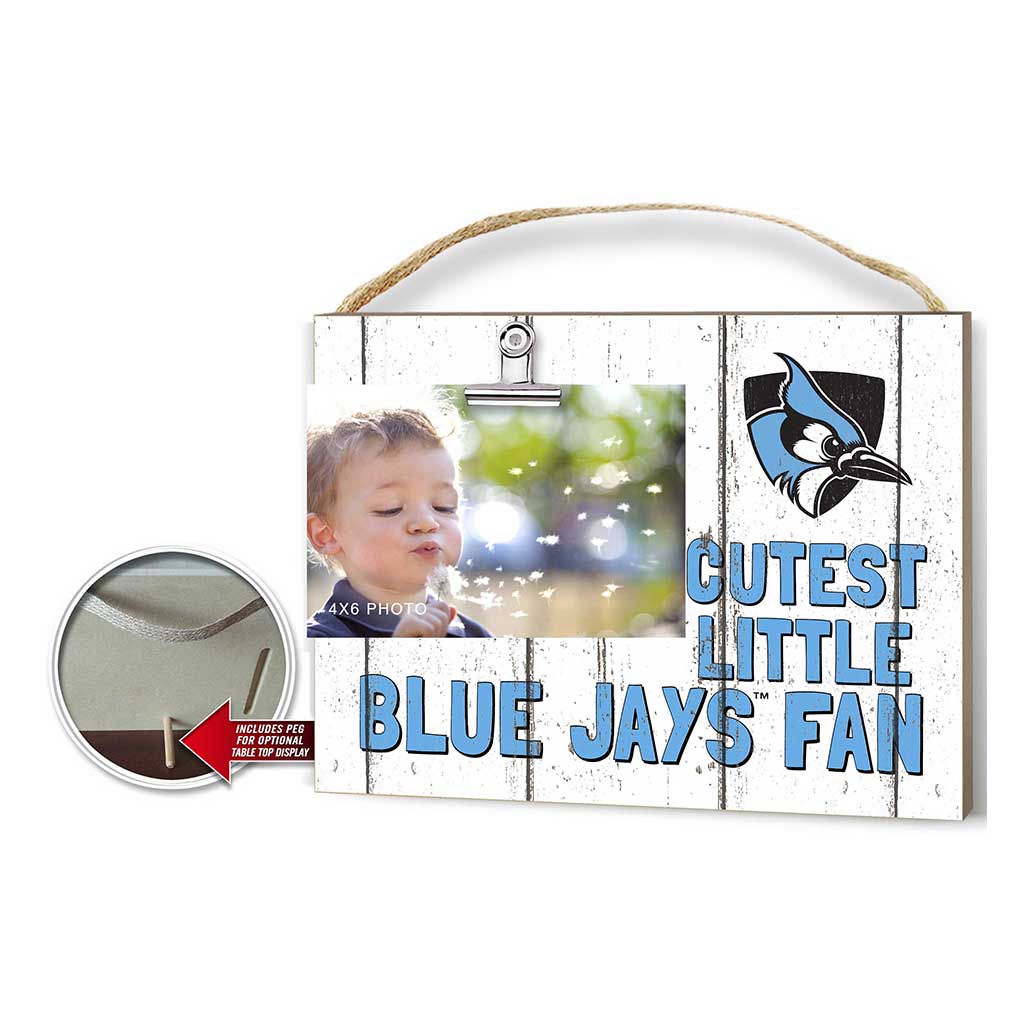Cutest Little Weathered Logo Clip Photo Frame Johns Hopkins Blue Jays