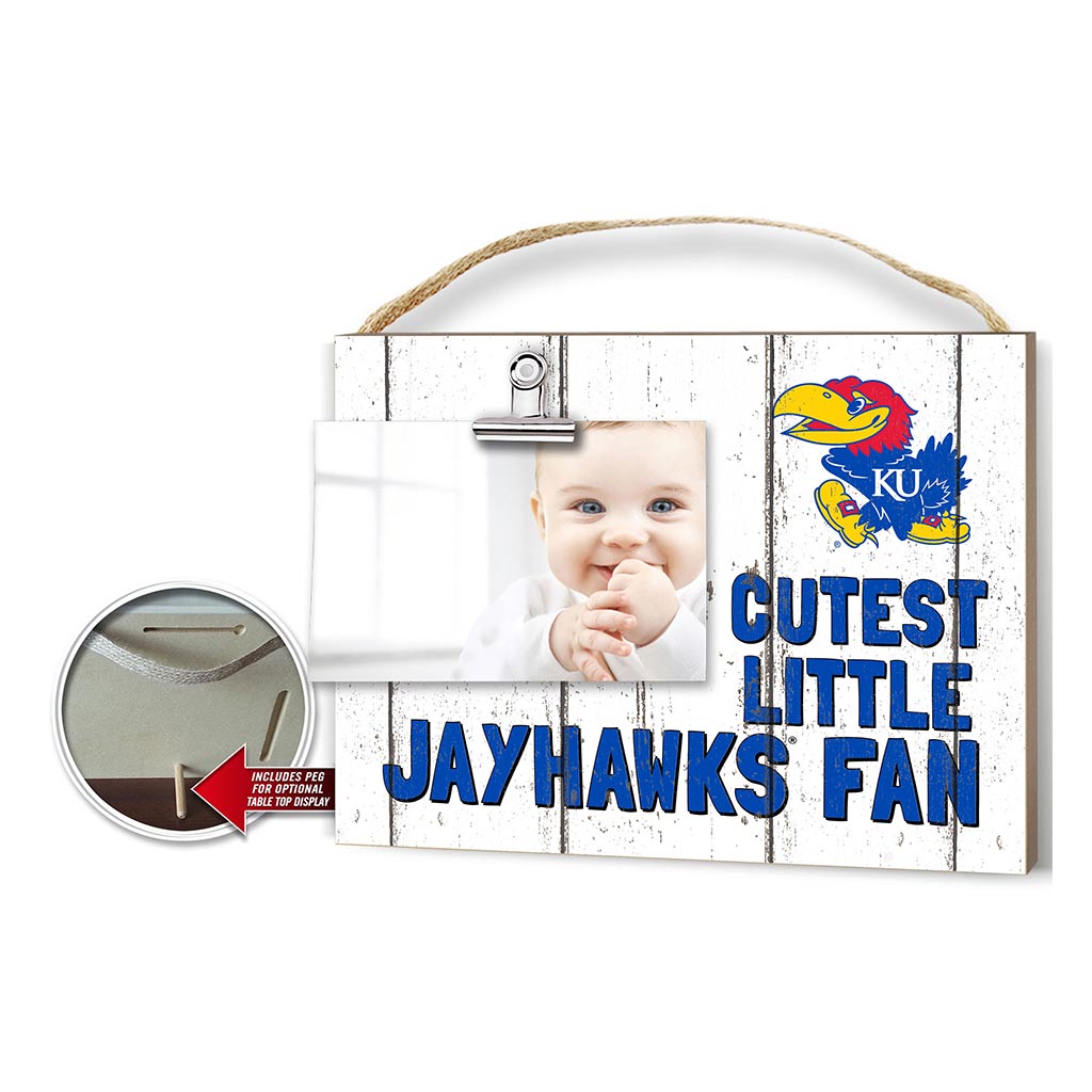 Cutest Little Weathered Logo Clip Photo Frame Kansas Jayhawks
