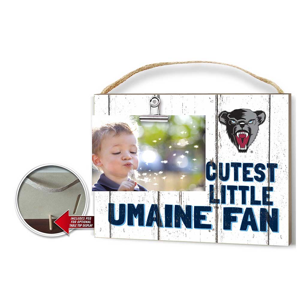 Cutest Little Weathered Logo Clip Photo Frame Maine (Orono) Black Bears