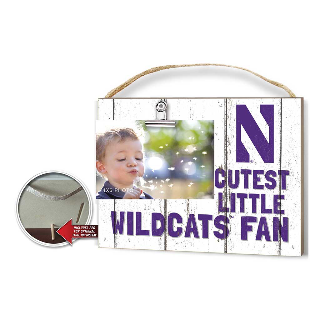Cutest Little Weathered Logo Clip Photo Frame Northwestern Wildcats