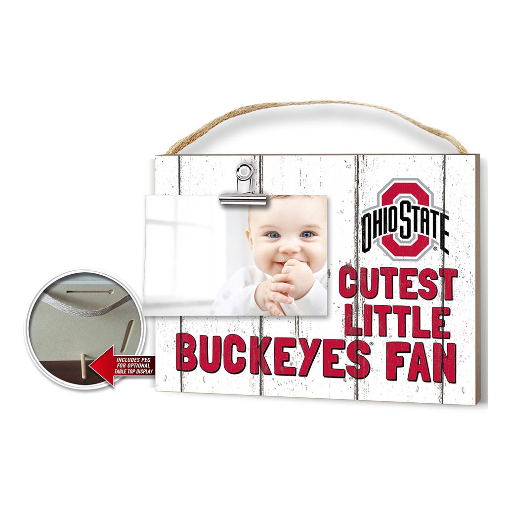 Cutest Little Weathered Logo Clip Photo Frame Ohio State Buckeyes