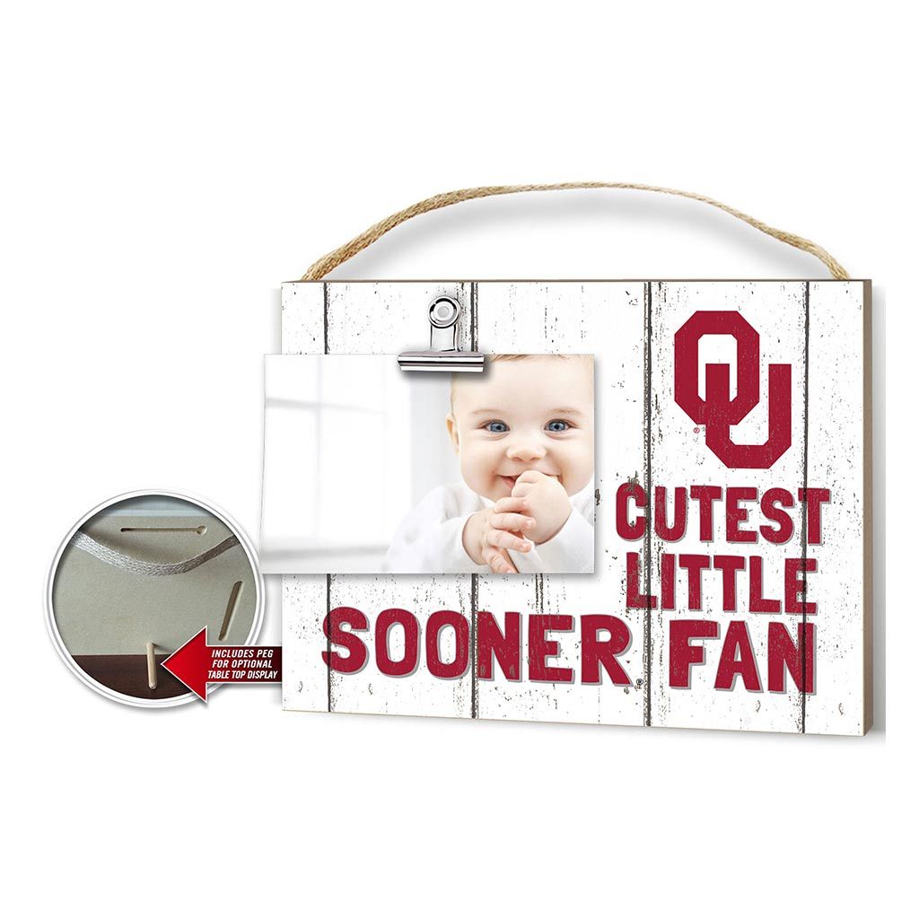Cutest Little Wheathered Photo Frame Oklahoma Sooners